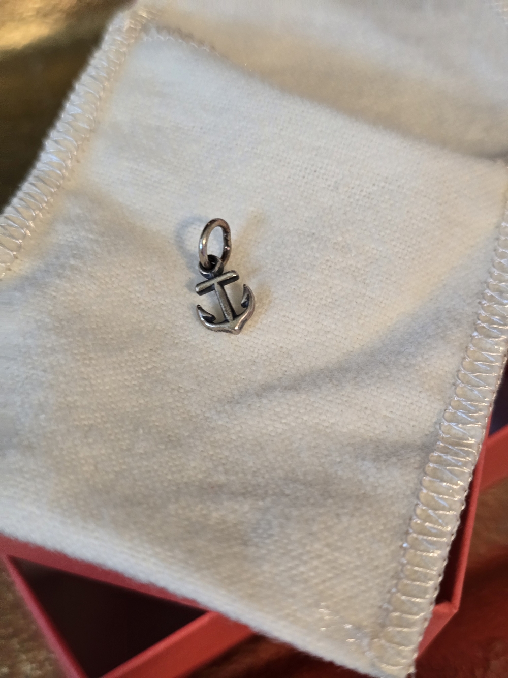 Rare James Avery Silver Anchor Charm Pendant